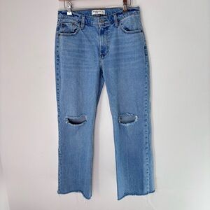 Abercrombie & Fitch The Baggy Low Rise Jeans 27 / 4R Light Wash Y2K 90s * J24